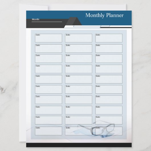 Daily, Monthly Planner Template (Achterkant)