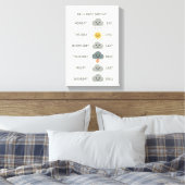 Daily Mood Forecast – Minimalist Mood Canvas Afdruk (Insitu (Slaapkamer))