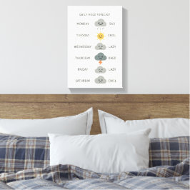 Daily Mood Forecast – Minimalist Mood Canvas Afdruk