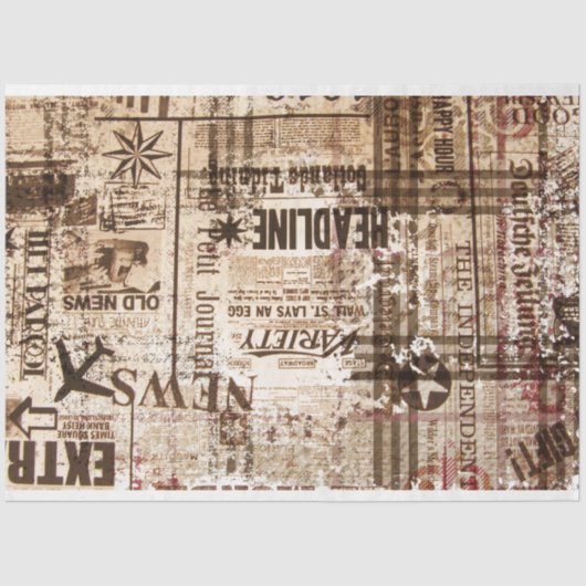 Daily News Collage van Edward Martin Tissuepapier (Voorkant)