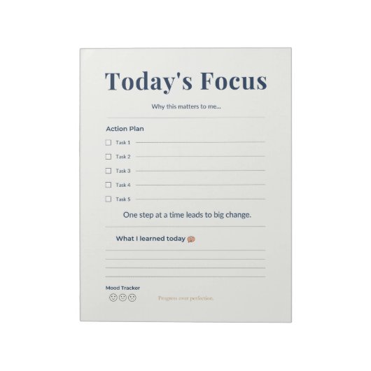 Daily Notepad | Tasks & Notes | Planner Page Notitieblok (Linkerzijde)