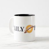 Daily Planet Logo Tweekleurige Koffiemok (Voorkant links)