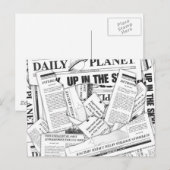 Daily Planet Pattern - White Briefkaart (Voorkant / Achterkant)