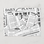 Daily Planet Pattern - White Briefkaart (Voorkant)