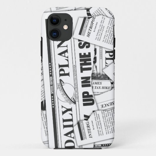 Daily Planet Pattern - White Case-Mate iPhone Case (Achterkant)