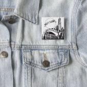 Daily Planet Vierkante Button 5,1 Cm (In situ)