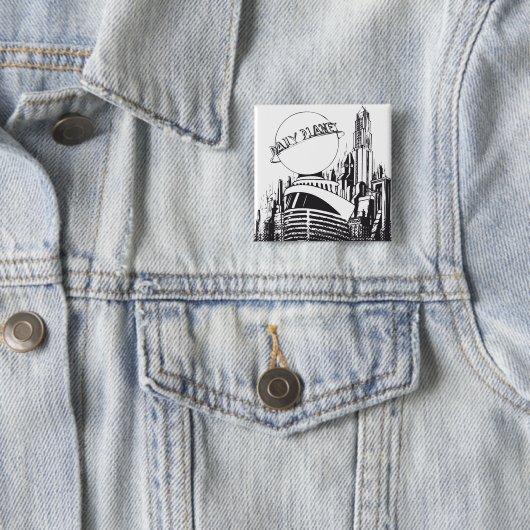 Daily Planet Vierkante Button 5,1 Cm (In situ)