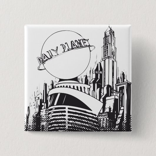 Daily Planet Vierkante Button 5,1 Cm (Voorkant)