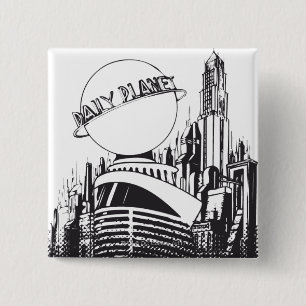 Daily Planet Vierkante Button 5,1 Cm