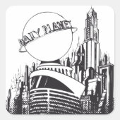 Daily Planet Vierkante Sticker (Voorkant)