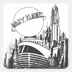 Daily Planet Vierkante Sticker