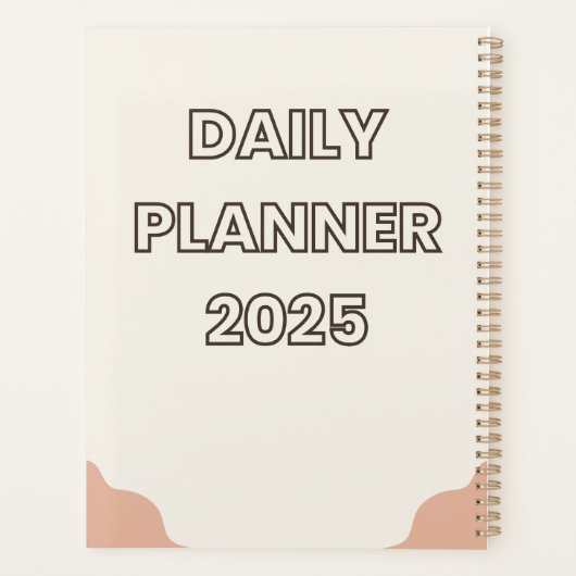 Daily Planner 2025 (8,5 x 11 inch) (Achterkant)