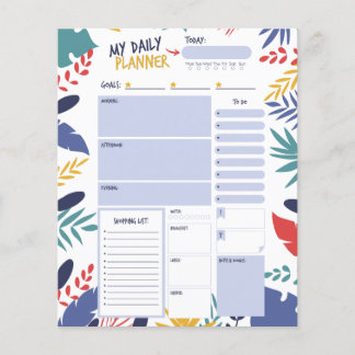 Daily Planner afdrukbaar, dagelijks om lijst te ma