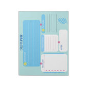 Daily Planner Blue Floral-laptops Notitieblok (Linkerzijde)