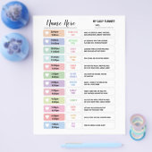 Daily Planner Chart Kinder Schedule Star Wall Flyer (Enkel)