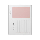 Daily Planner Checklist Scheur weg Roze Notitieblok (Linkerzijde)