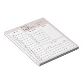 Daily Planner Chic Script Blush Beige Notitieblok (Schuin)