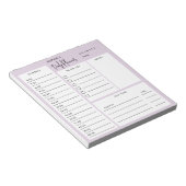 Daily Planner Chic Script Light Paars Notitieblok (Schuin)