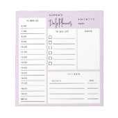 Daily Planner Chic Script Light Paars Notitieblok (Voorkant)