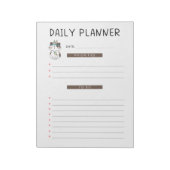 Daily Planner Cute Tribal Kitty Cat Notitieblok (Linkerzijde)