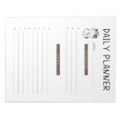 Daily Planner Cute Tribal Kitty Cat Notitieblok (Voorkant)