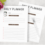 Daily Planner Cute Tribal Kitty Cat Notitieblok<br><div class="desc">Blijf elke dag georganiseerd met onze dagelijkse planner met een schattig kattekatteontwerp. De planner heeft een plek voor de datum van de dag,  prioriteiten voor de dag en andere dingen die je moet verwezenlijken.</div>
