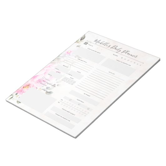 Daily Planner Floral Notitieblok (Schuin)