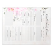 Daily Planner Floral Notitieblok (Voorkant)