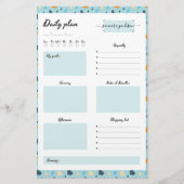Daily Planner gepersonaliseerd schattig elegant -  Briefpapier (Voorkant)