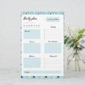 Daily Planner gepersonaliseerd schattig elegant -  Briefpapier (Staand voorkant)