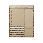 Daily Planner Leopard Print Notes maaltijden om li Notitieblok (Linkerzijde)