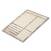 Daily Planner Leopard Print om List Notes maaltijd Notitieblok (Schuin)
