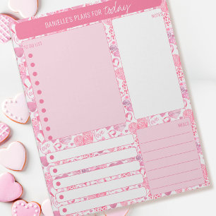 Daily Planner Love Heart Notes maaltijden om lijst Notitieblok