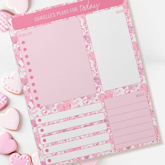 Daily Planner Love Heart Notes maaltijden om lijst Notitieblok