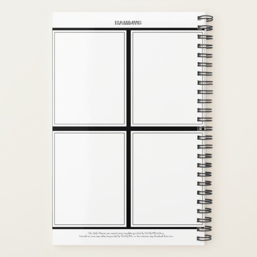 Daily Planner met een Art Theme - HAMbWG (Achterkant)