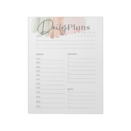 Daily Planner notebook Notitieblok (Linkerzijde)