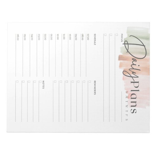 Daily Planner notebook Notitieblok (Voorkant)