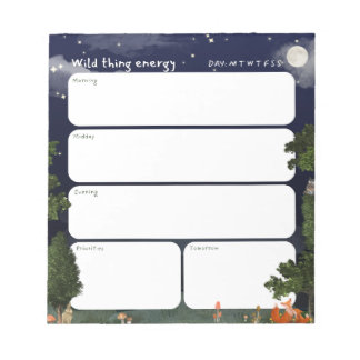 Daily Planner Notepad - Night Forest design Notitieblok