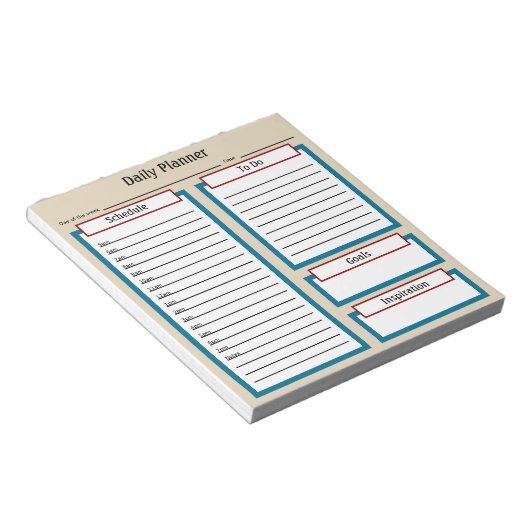 Daily Planner Notitieblok (Schuin)