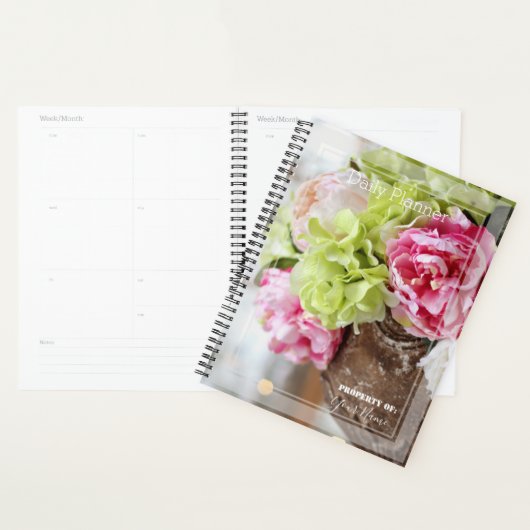 Daily Planner - Peony Flowers - HAMbWG (Display)