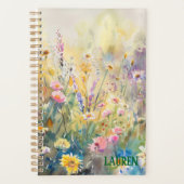 Daily Planner – Personalized Watercolor Wildflower (Voorkant)