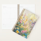 Daily Planner – Personalized Watercolor Wildflower (Display)