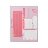 Daily Planner Pink Floral-laptops Notitieblok (Linkerzijde)