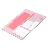 Daily Planner Pink Floral-laptops Notitieblok (Schuin)