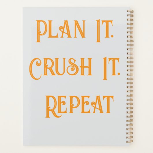 Daily Planner - Plan het Crush It Custom Design (Achterkant)