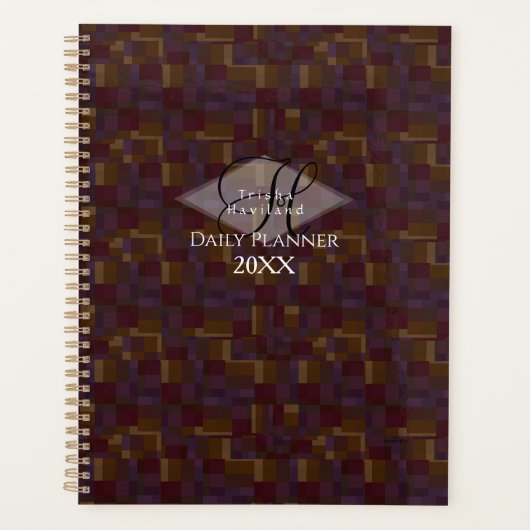 Daily Planner - Plum Geometric HAMbyWG (Voorkant)