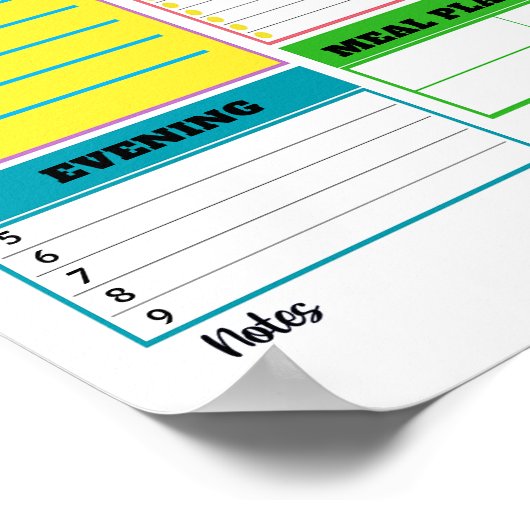 Daily Planner Sheet Poster (Hoek)