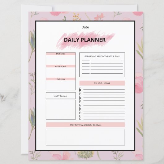 Daily Planner Template (Voorkant)