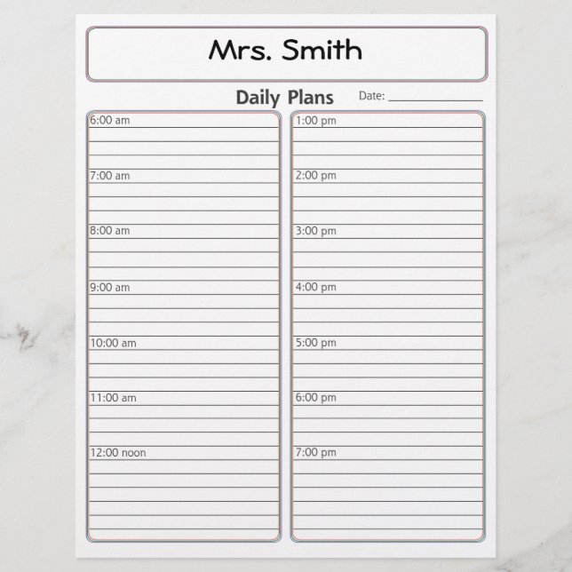 Daily Planner van leraar (Voorkant)