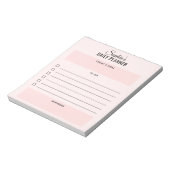 Daily Planner voor Script Blush Pink Notitieblok (Linkerzijde)